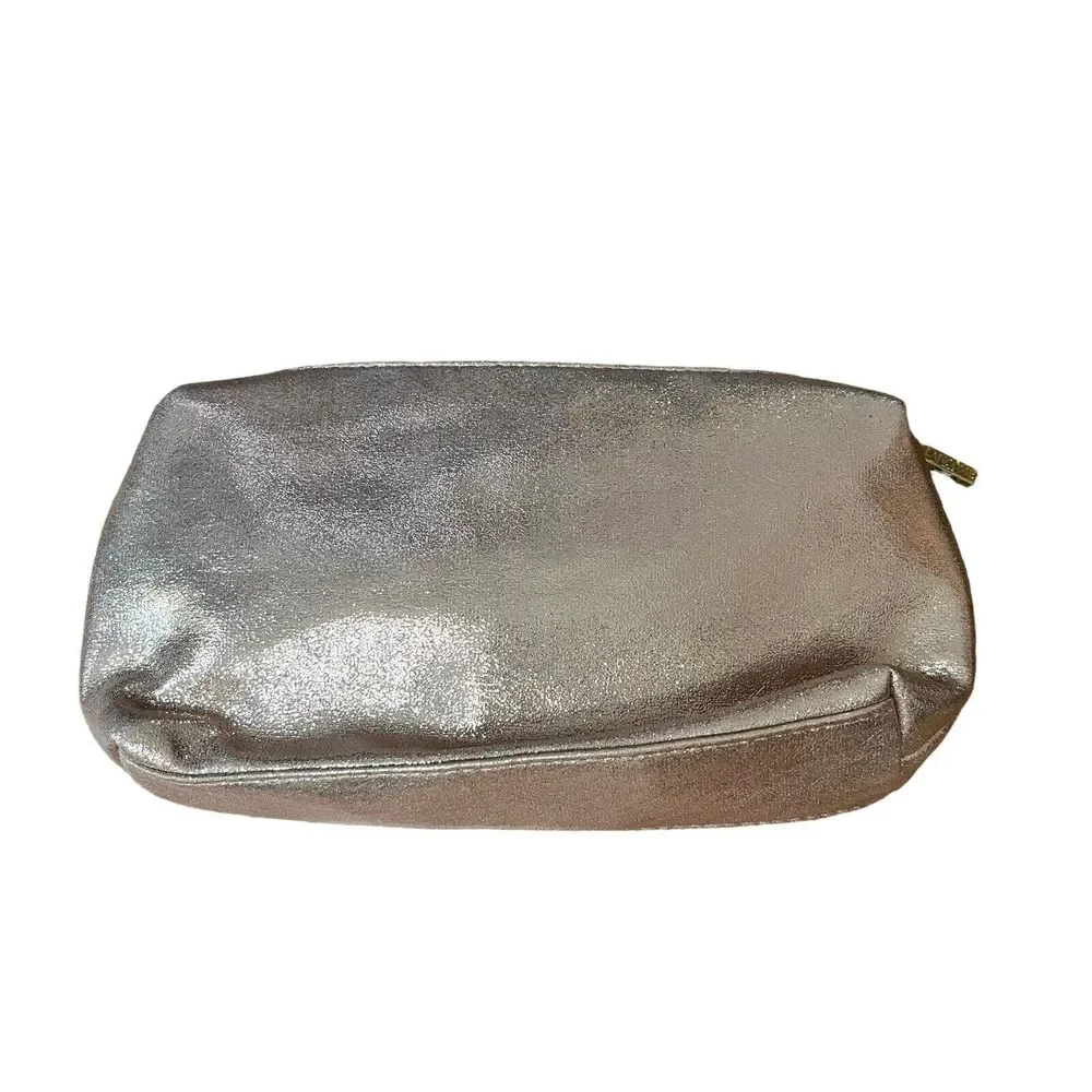 Lancome Sparkly Pink Cosmetic Makeup Brush Bag Clutch‎ Zipper Glitter